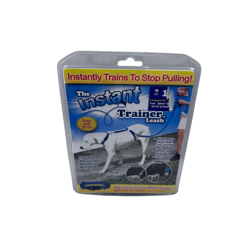 The Instant Trainer Leash Large Blue No Pull Training Dog Leash